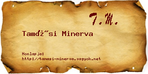 Tamási Minerva névjegykártya